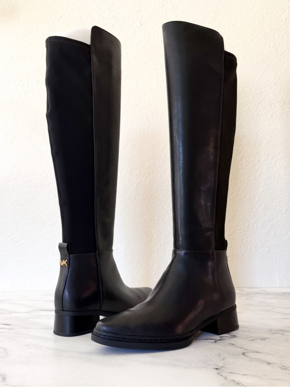 MICHAEL Michael Kors Lex Black Faux Leather Tall Boots - Picture 2 of 10